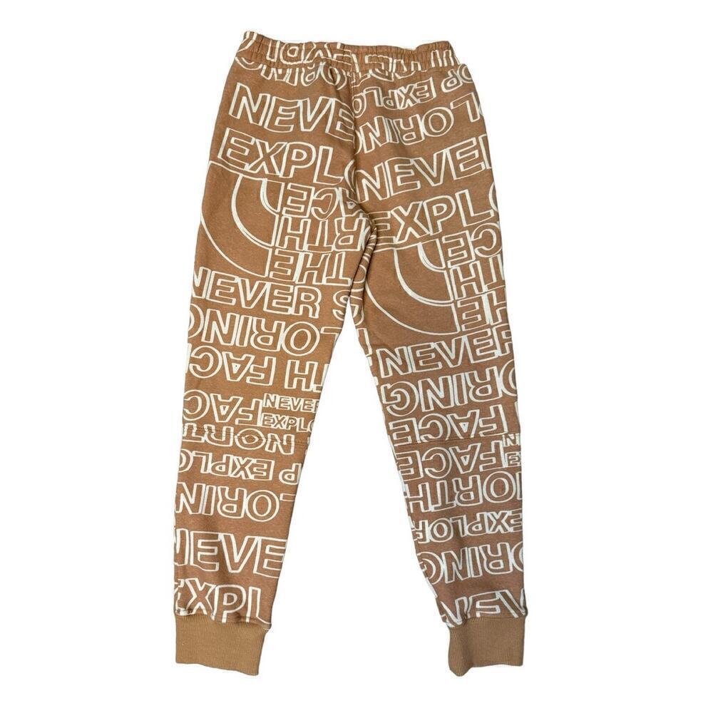 North Face NEW Boys Fleece Joggers Almond Butter Size Large/12 Spell out - Picture 5 of 10